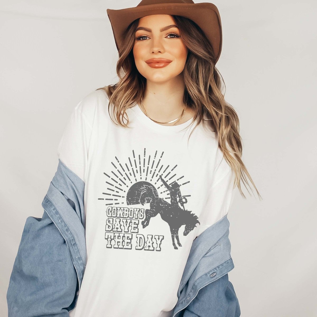 Cowboys Save The Day Tee - Fast Shipping - Limeberry Designs