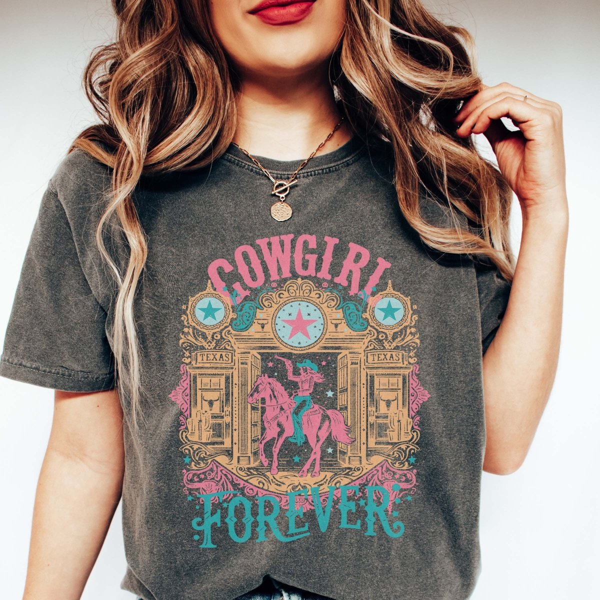 Cowgirl Forever Comfort Color Wholesale Tee - Fast Shipping - Limeberry Designs