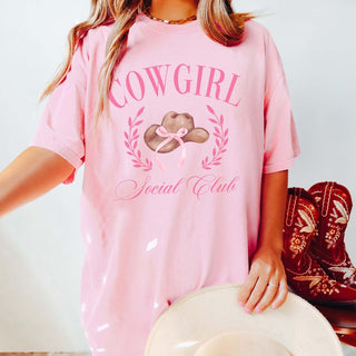 Cowgirl Social Club Comfort Color Wholesale Tee - Trending - Limeberry Designs