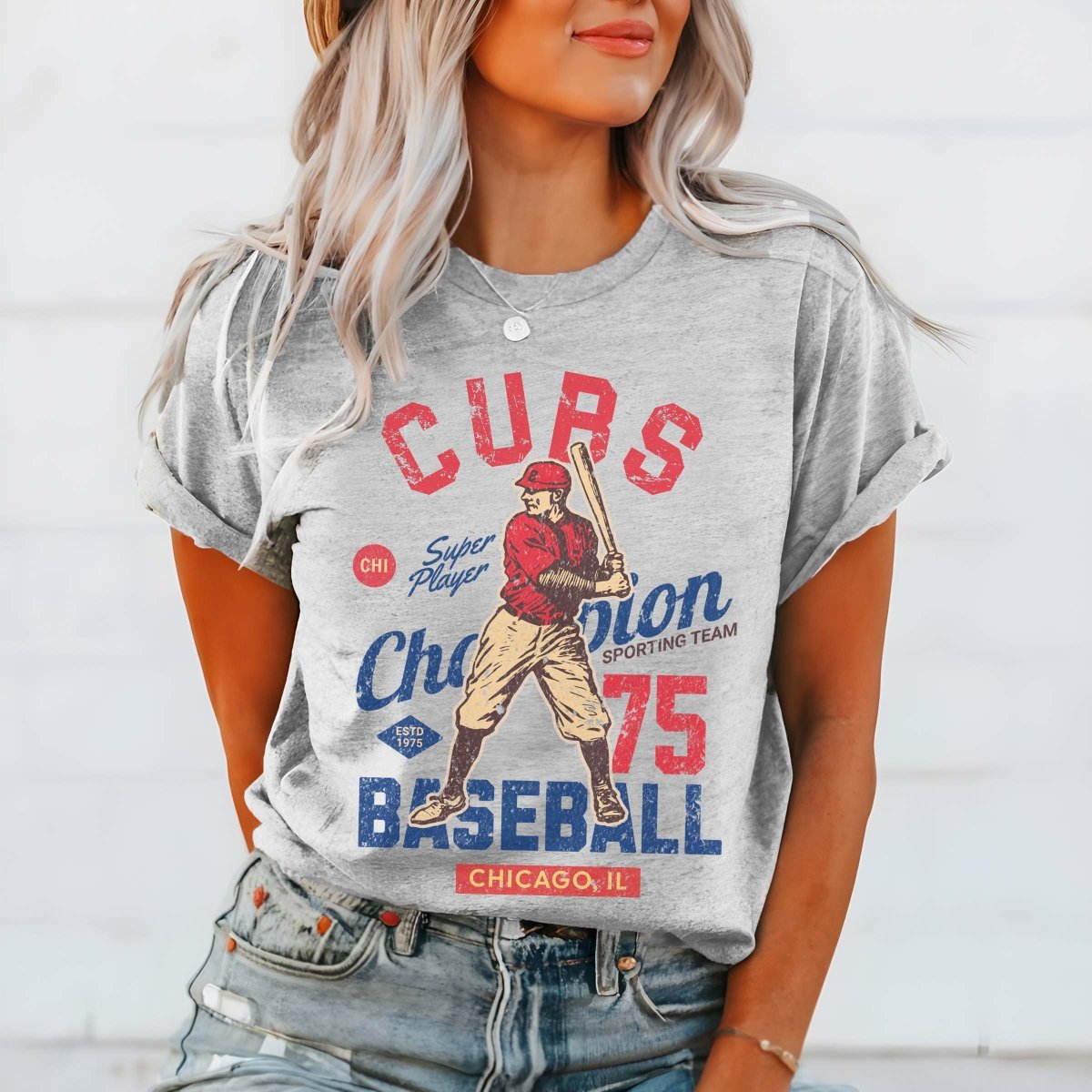 Cubs Vintage Baseball Team Tee - Limeberry Designs