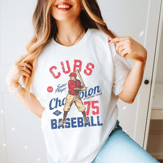 Cubs Vintage Baseball Team Wholesale Tee - Fast Shipping - Limeberry Designs