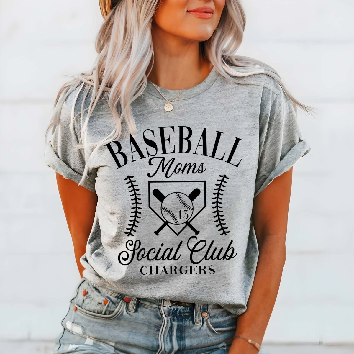 Custom Baseball Mom Social Club Tee