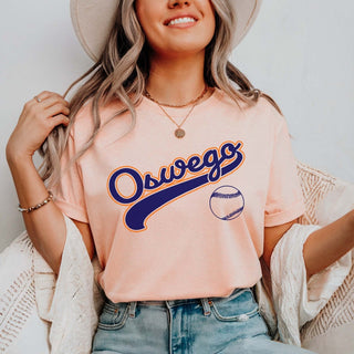 Custom Baseball Script With Tail Comfort Color Graphic Tee - Limeberry Designs