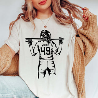 Custom Baseball / Softball Player Name + Number Bella Graphic Tee - Limeberry Designs