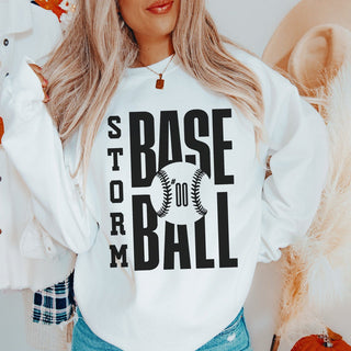 CUSTOM BASEBALL TEAM & NUMBER | Crew Sweatshirts - Limeberry Designs