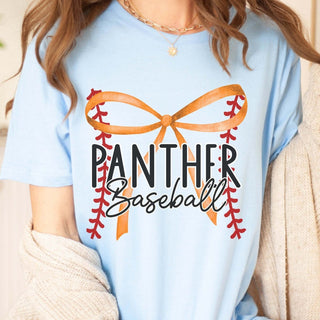 Custom Baseball Team With Bow Tee - Limeberry Designs