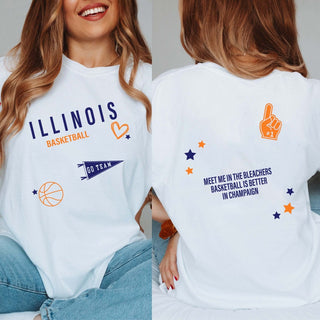 Custom Basketball Collage Comfort Color Graphic Tee With Front And Back Design - Limeberry Designs