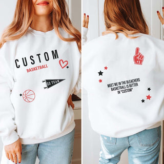 Custom Basketball Collage Sweatshirt With Front And Back Design - Limeberry Designs