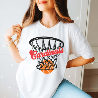 Custom Basketball Hoop Team Name Bella Graphic Tee - Limeberry Designs