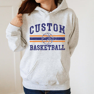 Custom Basketball Team With Stripes Graphic Hoodie - Limeberry Designs