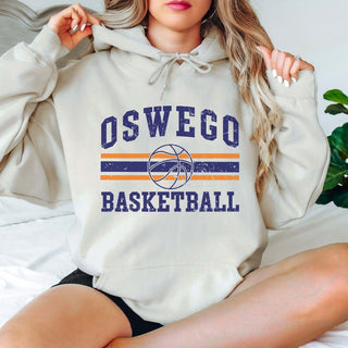 Custom Basketball Team With Stripes Graphic Hoodie - Limeberry Designs