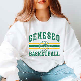 Custom Basketball Team With Stripes Graphic Sweatshirt - Limeberry Designs