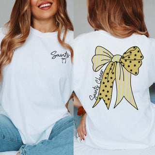 Custom Cheer Bow Front & Back Tees - Limeberry Designs