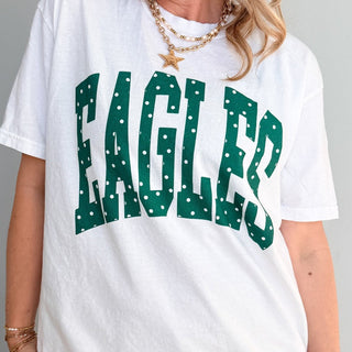 Custom Collegiate Team Polka Dots Boxy Comfort Color Graphic Tee - Limeberry Designs