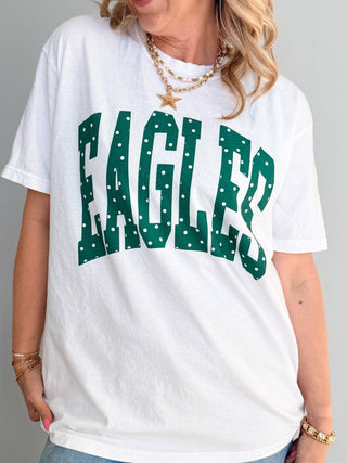 Custom Collegiate Team Polka Dots Comfort Color Graphic Tee - Limeberry Designs