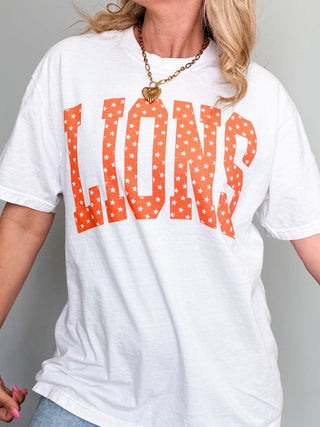 Custom Collegiate Team Stars Comfort Color Graphic Tee - Limeberry Designs