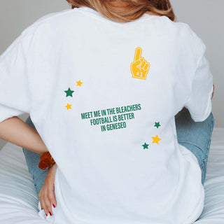 Custom Football Collage Comfort Color Graphic Tee With Front And Back Design - Limeberry Designs