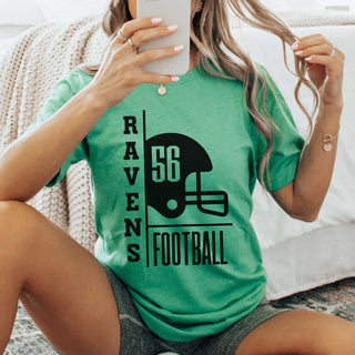 Custom Football Team & Number Graphic Tee - Limeberry Designs