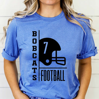 Custom Football Team & Number Graphic Tee - Limeberry Designs