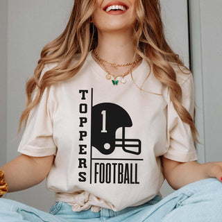 Custom Football Team & Number Graphic Tee - Limeberry Designs