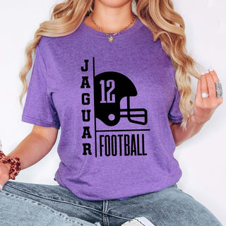 Custom Football Team & Number Graphic Tee - Limeberry Designs