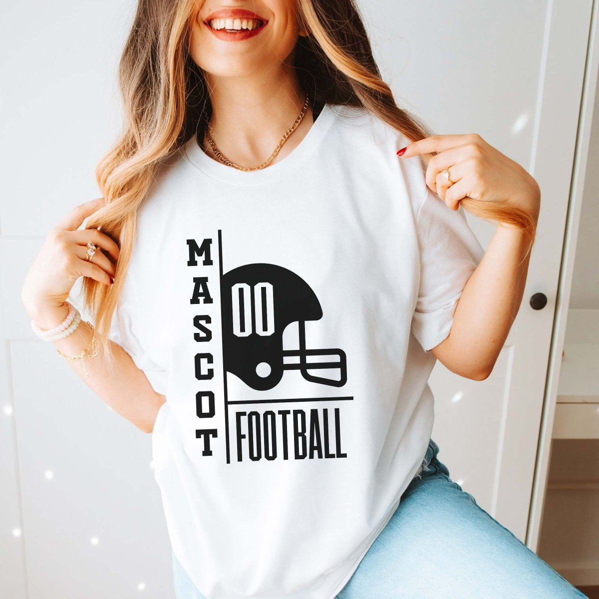 Custom Football Tee & Number - Limeberry Designs