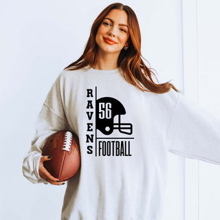 Custom Football Team & Number Sweatshirt - Limeberry Designs