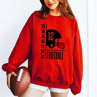 Custom Football Team & Number Sweatshirt - Limeberry Designs