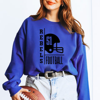 Custom Football Team & Number Sweatshirt - Limeberry Designs