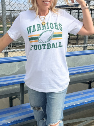 Custom Football Team With Stripes Bella Graphic Tee - Limeberry Designs