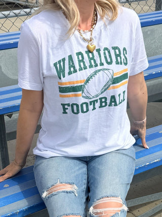Custom Football Team With Stripes Bella Graphic Tee - Limeberry Designs