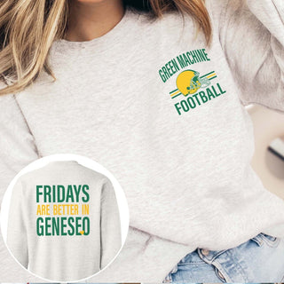 Custom Fridays Are Better Football Sweatshirt With Front And Back Design - Limeberry Designs