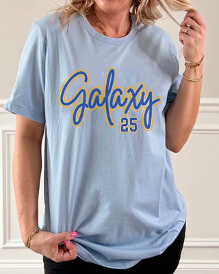 Custom Galaxy Script With Number Bella Graphic Tee - Limeberry Designs