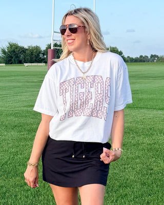 Custom Plaid Game Day Comfort Colors Tee - Limeberry Designs