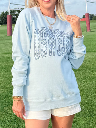 Custom Plaid Game Day Premium Sweatshirt - Limeberry Designs