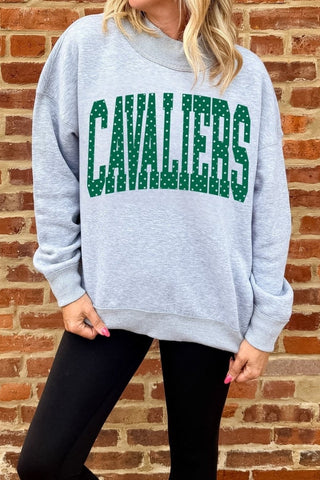 Custom Polka Dot Varsity Mockneck Sweatshirt - Limeberry Designs