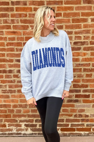 Custom Polka Dot Varsity Mockneck Sweatshirt - Limeberry Designs