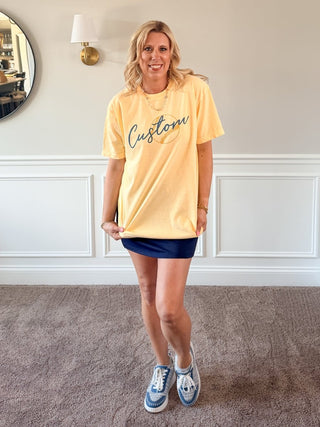 Custom Softball Team Script Comfort Color Graphic Tee - Limeberry Designs