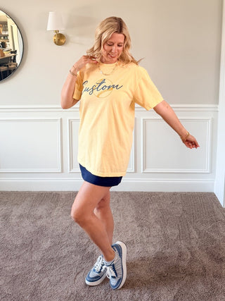 Custom Softball Team Script Comfort Color Graphic Tee - Limeberry Designs