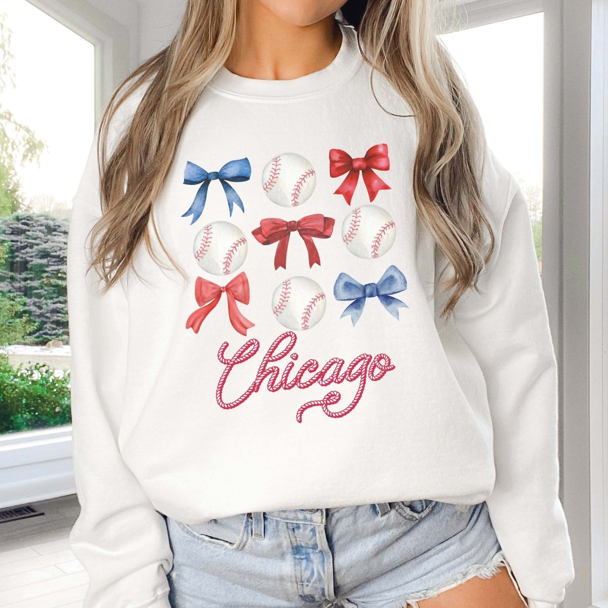Custom Team Baseball And Bow Collage Sweatshirts - Limeberry Designs