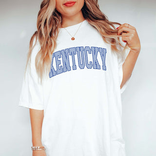 Custom Team Gingham Comfort Color Graphic Tee - Limeberry Designs