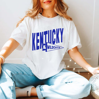 Custom Team with Mascot Pennant Flag Comfort Color Graphic Tee - Limeberry Designs