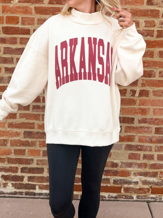 Custom Varsity Letter Mockneck Sweatshirt - Limeberry Designs