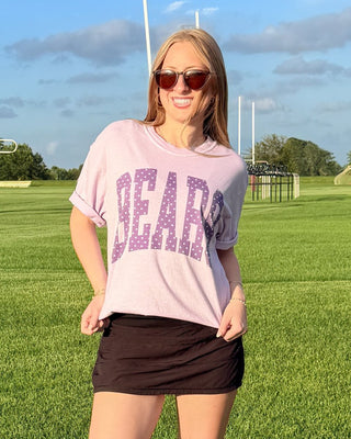 Custom Varsity Team Polka Dots Comfort Color Graphic Tee - Limeberry Designs