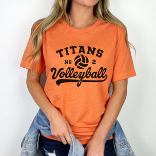 Custom Volleyball Team & Number Graphic Tee - Limeberry Designs