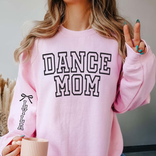 Dance Mom Athletic With Custom Sleeve Graphic Sweatshirt - Limeberry Designs