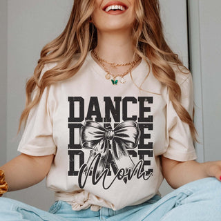 Dance Mom With Bow Wholesale Bella Graphic Tee - Quick Shipping - Limeberry Designs