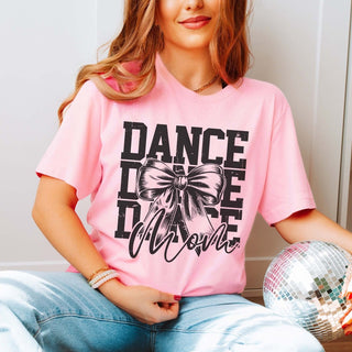 Dance Mom With Bow Wholesale Bella Graphic Tee - Quick Shipping - Limeberry Designs