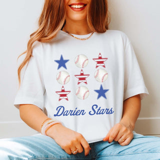Darien Stars Collage Bella Graphic Tee - Limeberry Designs