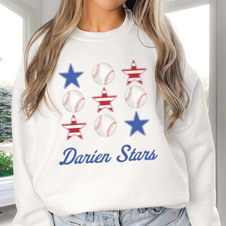 Darien Stars Collage Graphic Sweatshirt - Limeberry Designs